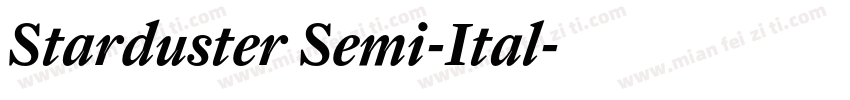 Starduster Semi-Ital字体转换